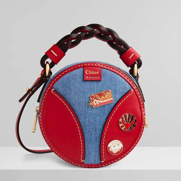 クロエ DARIA メタルピン付 ラウンドミニバッグ 偽物 CHC21SP200D9445D